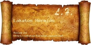Lakatos Hermiás névjegykártya